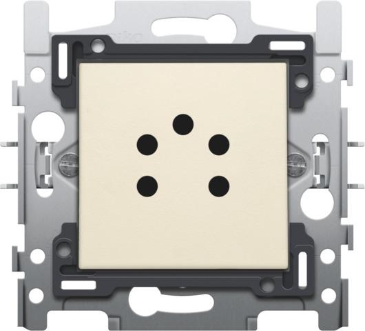 5-pole telephone socket outlet, base and finishing set Cream