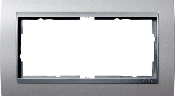 Cover frame 2 gang without circuit breaker intermediate frame C Alu Gira Event colour Aluminium