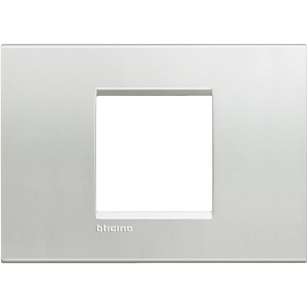 LivingLight - cover plate 2 modules Silver