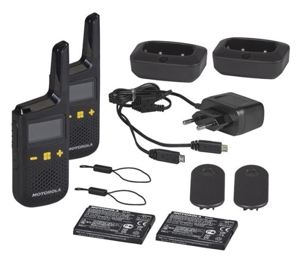 Walkie talkie set van 2 stuks bereik tot 8kms Vox / scan IP54