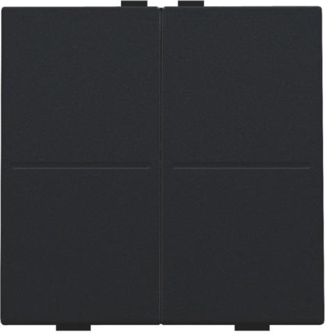 Touche double pour interrupteur sans fil ou bouton - poussoir à 4 boutons de commande Black Coated