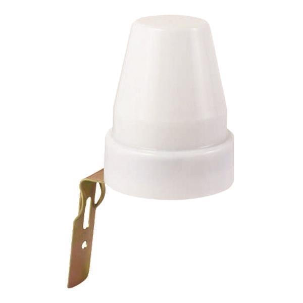 Détecteur crépusculaire Blanc apparent rond IP44 maximum 500W Led