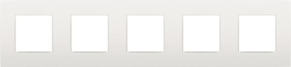 Plaque quintuple horizontale entraxe 71mm White