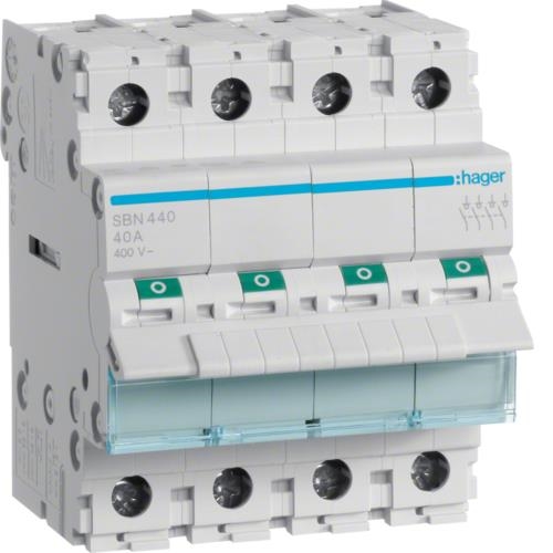 Modulaire schakelaar 4 polig 40A