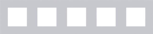 Plaque quintuple horizontale entraxe 71mm Alu Grey