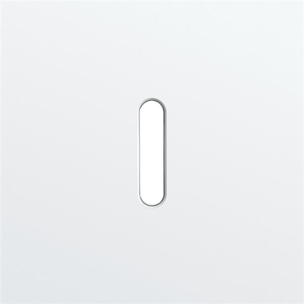 Single cover plate, for single switch functions, Niko rocker White steel