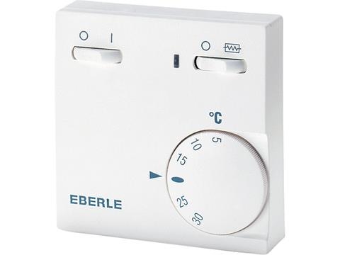 Ruimtethermostaat + on / off + bijverwarming 230Vac 5 - 30°C 1NC 10A