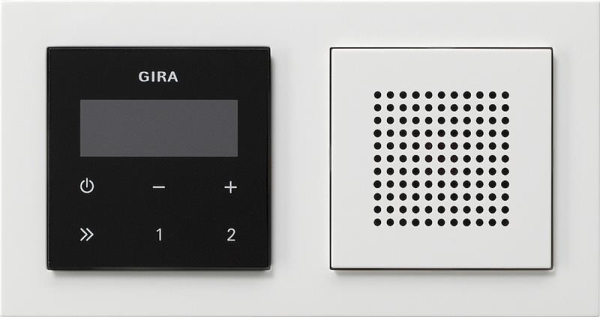 Inbouwradio RDS met E2 afdekraam Gira E2 Wit / zuiver Wit
