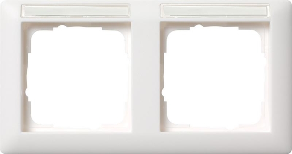 Afdekraam 2 voudig met tekstkader horizontaal standard 55 zuiver Wit mat