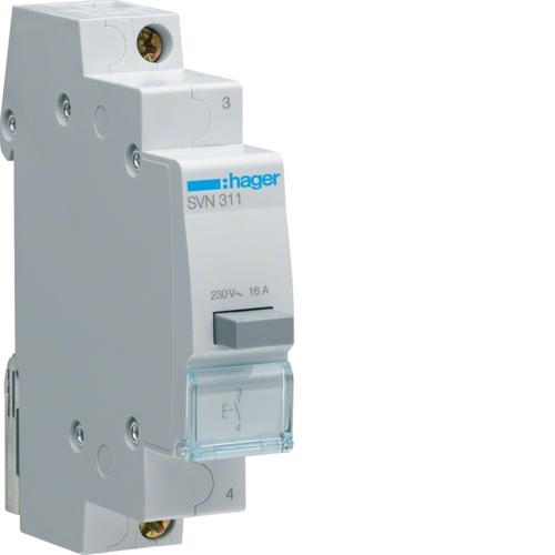 Impulse push button - 1NO - 16A - 1 module