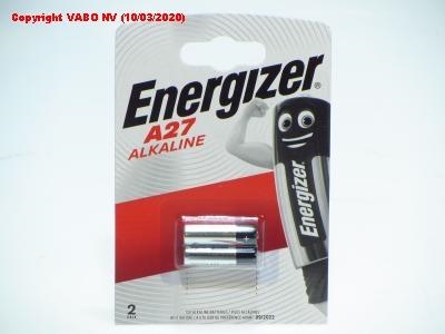 Pile A27 12V alcaline E27A Energizer blister de 2 pièces