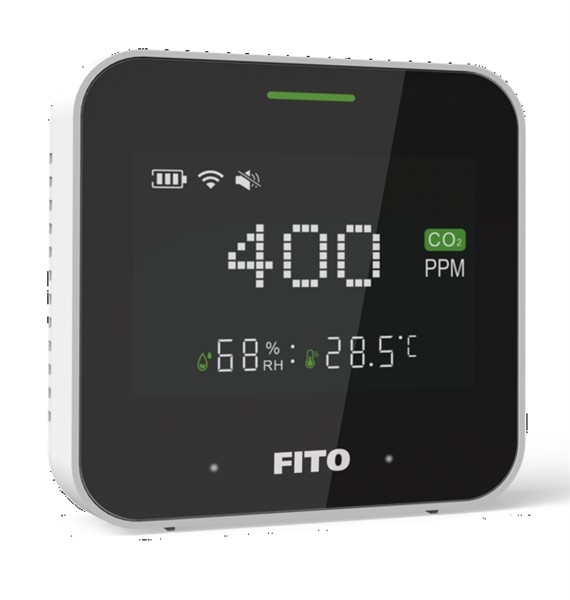 Fito CO2-monitor voor luchtkwaliteit, temperatuur en luchtvochtigheid