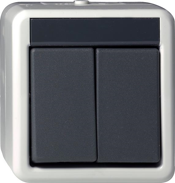 Drukcontact serie spatwaterdicht opbouw Grijs