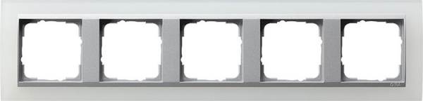 Cadres de finition Gira Event Blanc avec cadre intermédiaire teinte Alu Blanc avec cadre