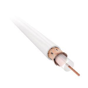 Coax cable 75 Ohms White in coil of 100m CPR class: FCA