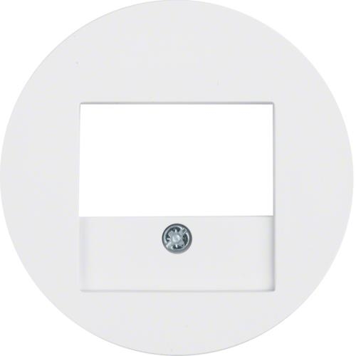 Enjoliveur pour prise informatique et connexions haut - parleurs Berker R.1 / R.3 / R.Classic Blanc