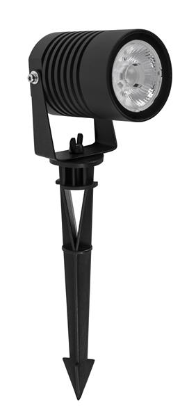 Stake Black Aluminium & glass Led 10W 742lm 3000K CRI > 80 100 - 240V 50Hz beam angle 24.6° IP65 D: