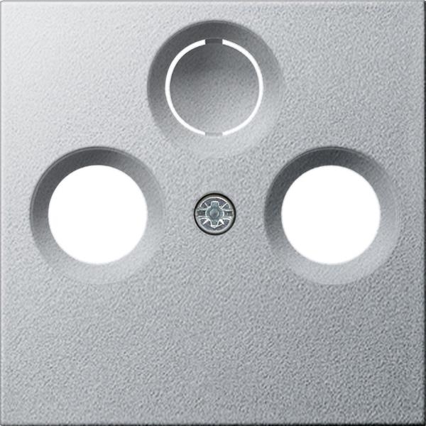 Afdekking antennecontactdoos System 55 kleur Aluminium