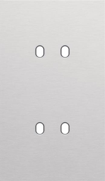 Plaque de recouvrement double, verticale 60mm d'entraxe, pour des fonctions d'interrupteur double, N
