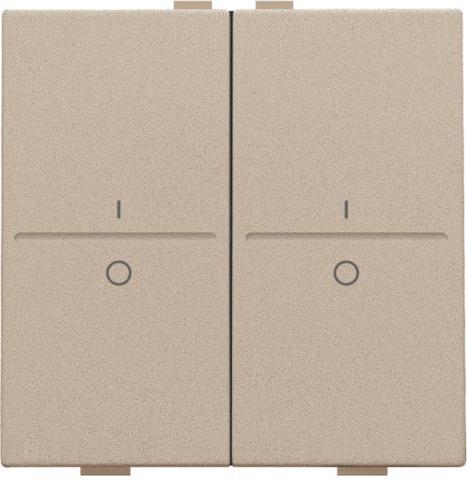 Touche double avec marquage I et 0 pour interrupteur sans fil ou bouton - poussoir 4 boutons de cde