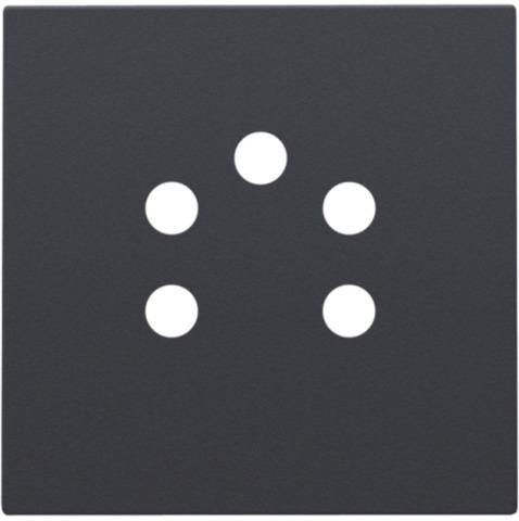 Afwerkingsset voor 5 - polige telefooncontactdoos Anthracite