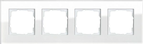 Cadre finition 4 x Gira Esprit verre Blanc