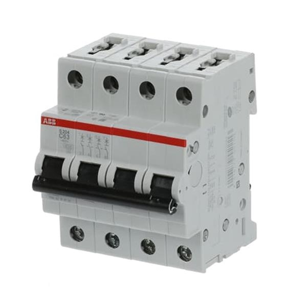 Vierpolige automaat 6kA S204 curve C 63A