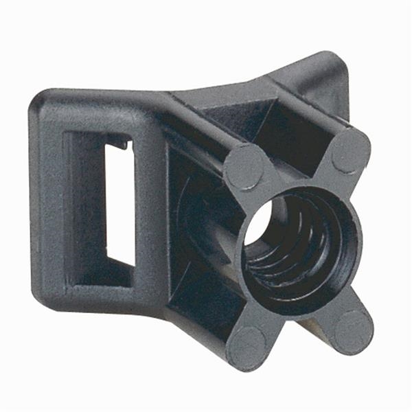 Voetstukje schroefbevestiging Zwart - colson kabelbinder breedte 9mm