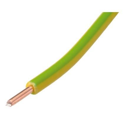 Vob 4 Green / Yellow (H07V-U) in coil of 100m CPR class: ECA