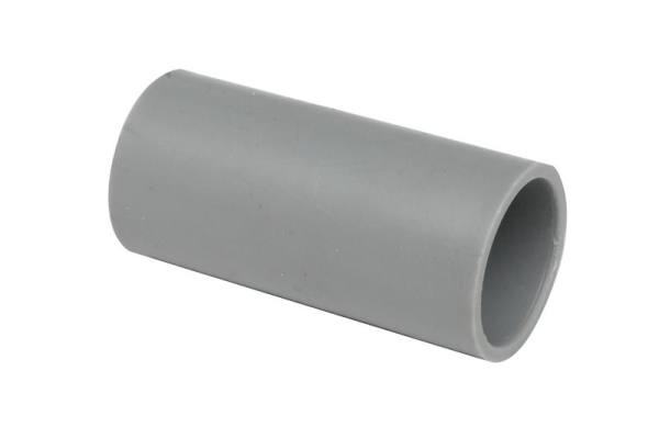 Bowling bereiden voorstel Mof 20mm voor rechte PVC buis - Donkergrijs Ral 7037 | Delaby Electro