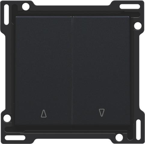 Set de finition pour double bouton - poussoir pour volets Black Coated