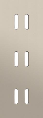 Plaque de recouvrement triple, verticale 71mm d'entraxe, pour trois fonctions de commutation double,