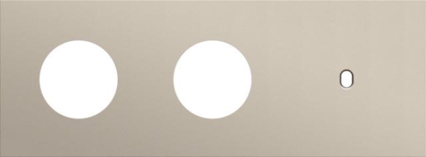Triple cover plate, horizontal 71mm centre distance, for two socket functions and a single switchin