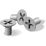 Powder - coated spare screw for splashproof garden posts, Grey