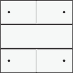 Afwerkingsset voor 4 - voudige potentiaalvrije drukknop 24V met Leds White Steel