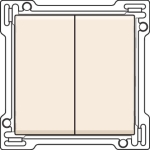 Set de finition pour interrupteur double allumage, interrupteur va & vient + bouton - poussoir