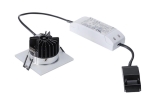 Patta-f, plafondinbouwarmatuur, rechthoekig, Alu geborsteld, 9W, 38°, 3000K, inclusief driver