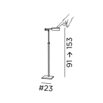 Floor lamp in light Bronze