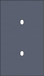Double cover plate, vertical 60mm centre distance, for two single switching functions, Niko Toggle