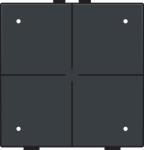 Bouton - poussoir quadruple avec Led et capteurs de confort pour Niko Home control, Anthracite