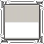 Afwerkingsset met tekstveld voor enkelvoudige schakelaar of drukknop Light Grey