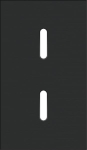 Double cover plate, vertical 60mm centre distance, for two single switching functions, Niko Rocker