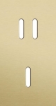 Tweevoudige afdekplaat, verticaal 71mm centerafstand, voor een tweevoudige en een enkelvoudige schak