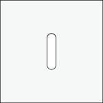 Single cover plate, for single switch functions, Niko rocker White steel