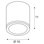 Sitra ceiling, rond , AnTraciet, Gx53, maximum 9W