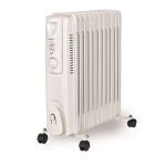 Radiateur à bain d'huile 11 ailettes avec thermostat réglable 1000 - 1500 - 2500W IP20