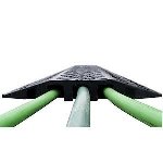 Vloer kabeldoorvoer van max.10T Zwart 980 x 348 x 49mm 9.5kg voor 3 kabels van max 35mm