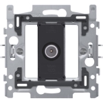 Sokkel voor enkelvoudige coaxaansluiting voor TV, 2 GHz, klauwbevestiging