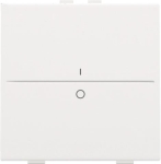 Touche simple avec marquage I et 0 pour interrupteur sans fil ou bouton-poussoir à 2 boutons White S