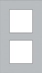 Afdekplaat tweevoudig vertikaal 60mm centerafstand Stainless Steel